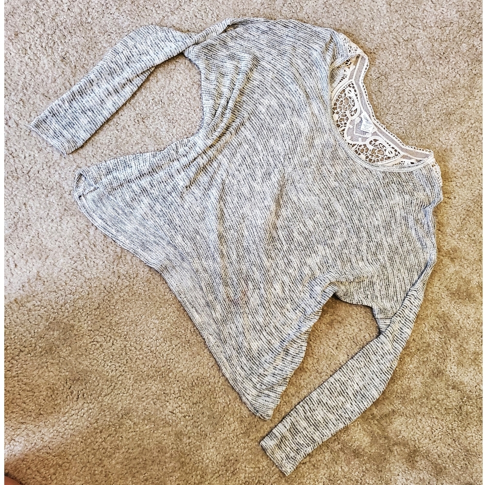 Clover & Scout Lace Back Sweater